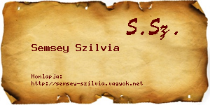 Semsey Szilvia névjegykártya
