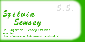 szilvia semsey business card